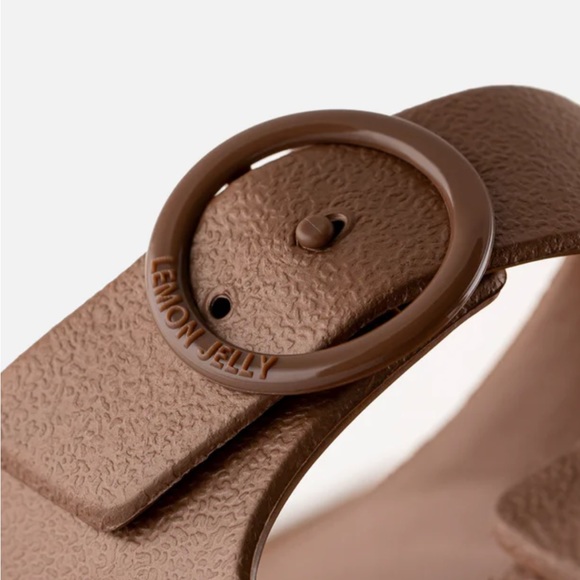 Lemon Jelly Gaia Platform sandal bronze metal NWOB size 39/8 US - Picture 3 of 12